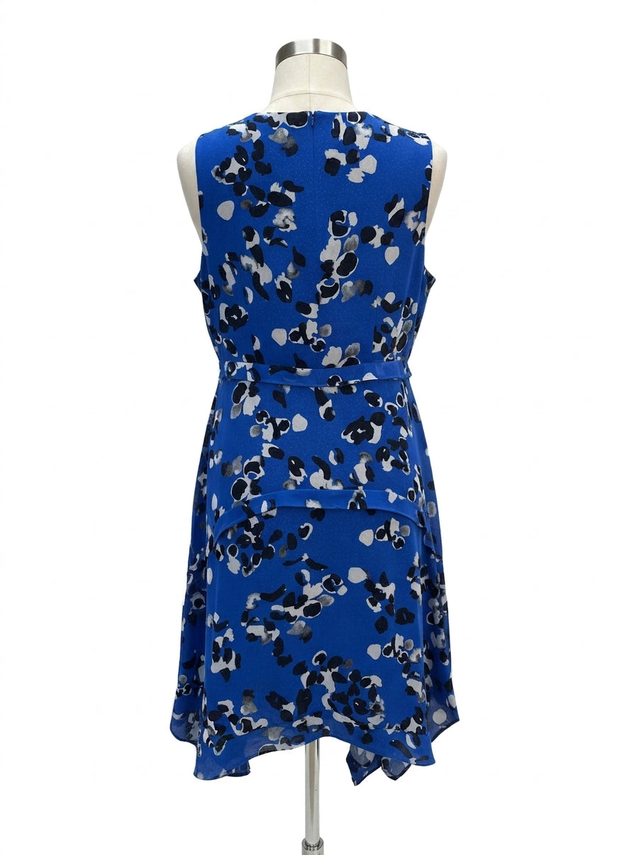 CAbi · Untamed Blue Floral Dress · Medium · BlueBlk Floral Print