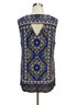 INC · Medallion Print Sleeveless Top · 2X · BlueBlk