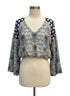 Free People · Cropped Top · Medium · Navy/White