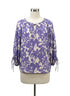 Anthropologie · Blue Tassel · Medium · Purple Cream Floral