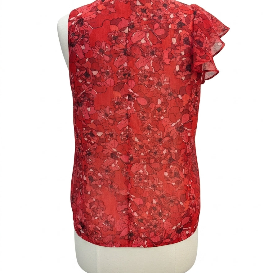 Bar III · Sleeveless Top · Large · Red Floral