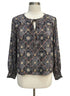 Treasure & Bond · Boho Top Long Sleeve · XLarge · Black Multi