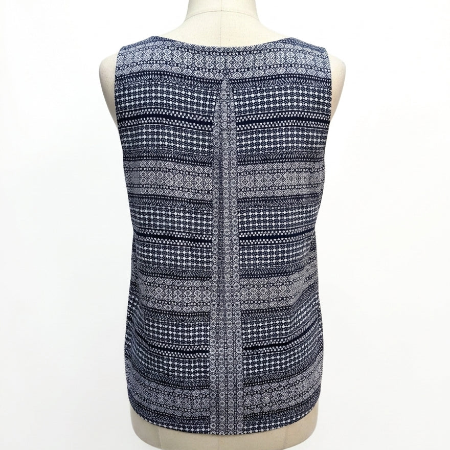 Tommy Bahama · Sleeveless Top · Large · Navy/White