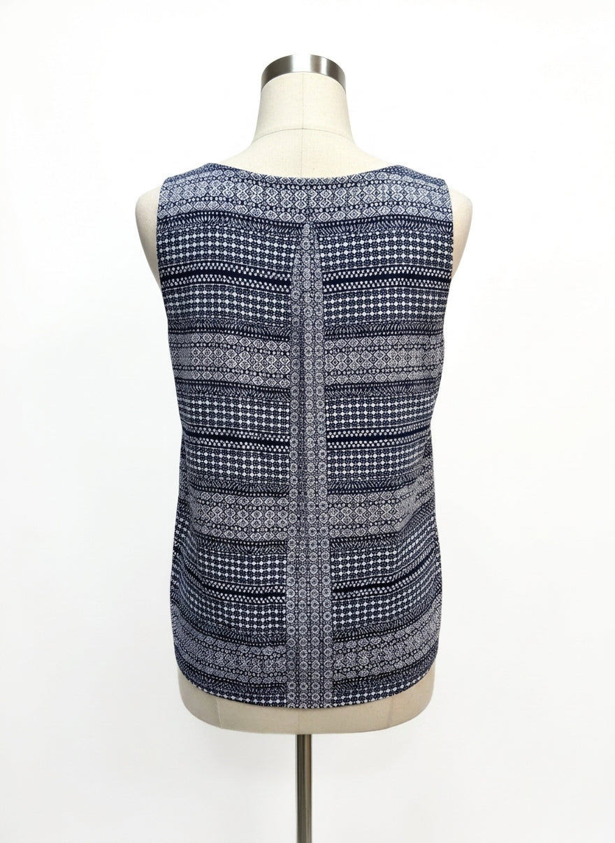 Tommy Bahama · Sleeveless Top · Large · Navy/White