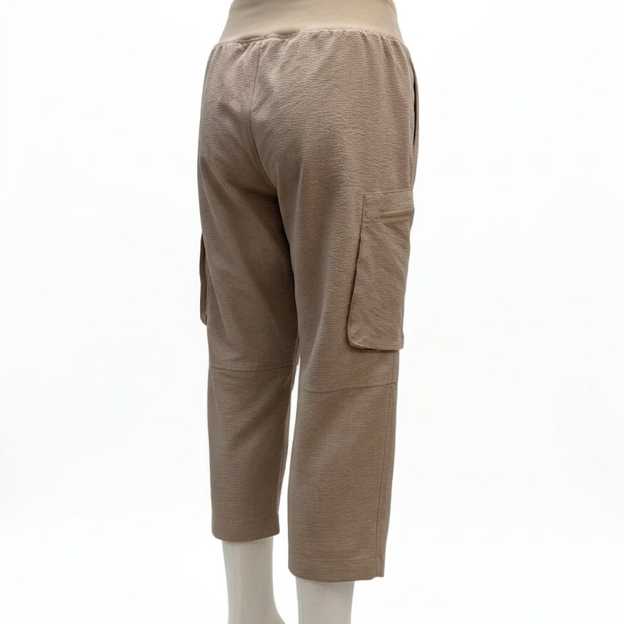 SAGE · Ankle Pants Biscotti Textured · Medium · Biscotti