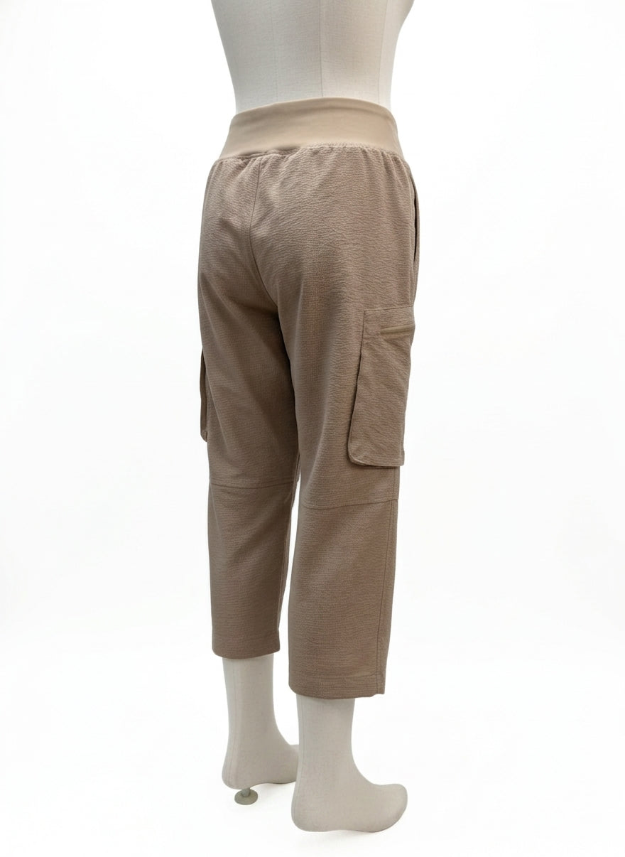 SAGE · Ankle Pants Biscotti Textured · Medium · Biscotti