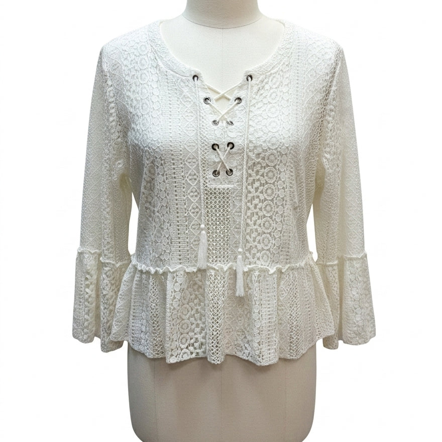 Style&Co · 2 PC Top Set · Large · Cream
