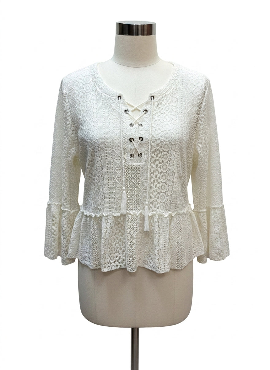 Style&Co · 2 PC Top Set · Large · Cream