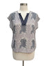 Cabi · Cap Sleeve Top · Medium · NavyGray Floral Print