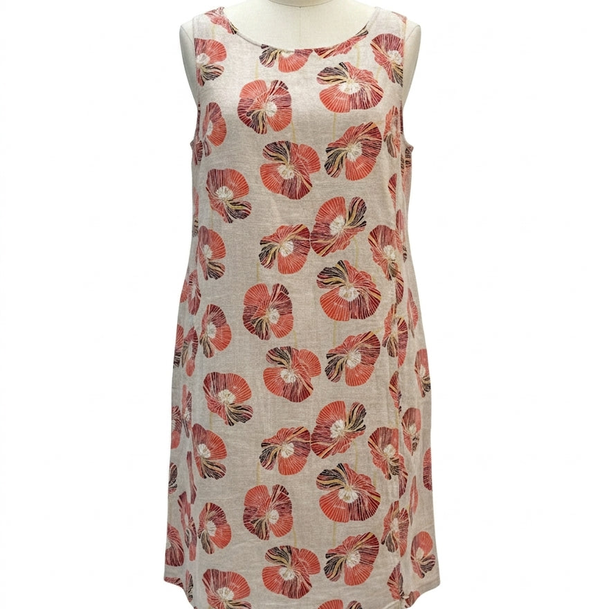 Habitat · Sleeveless Dress · Large · PoppyBeige