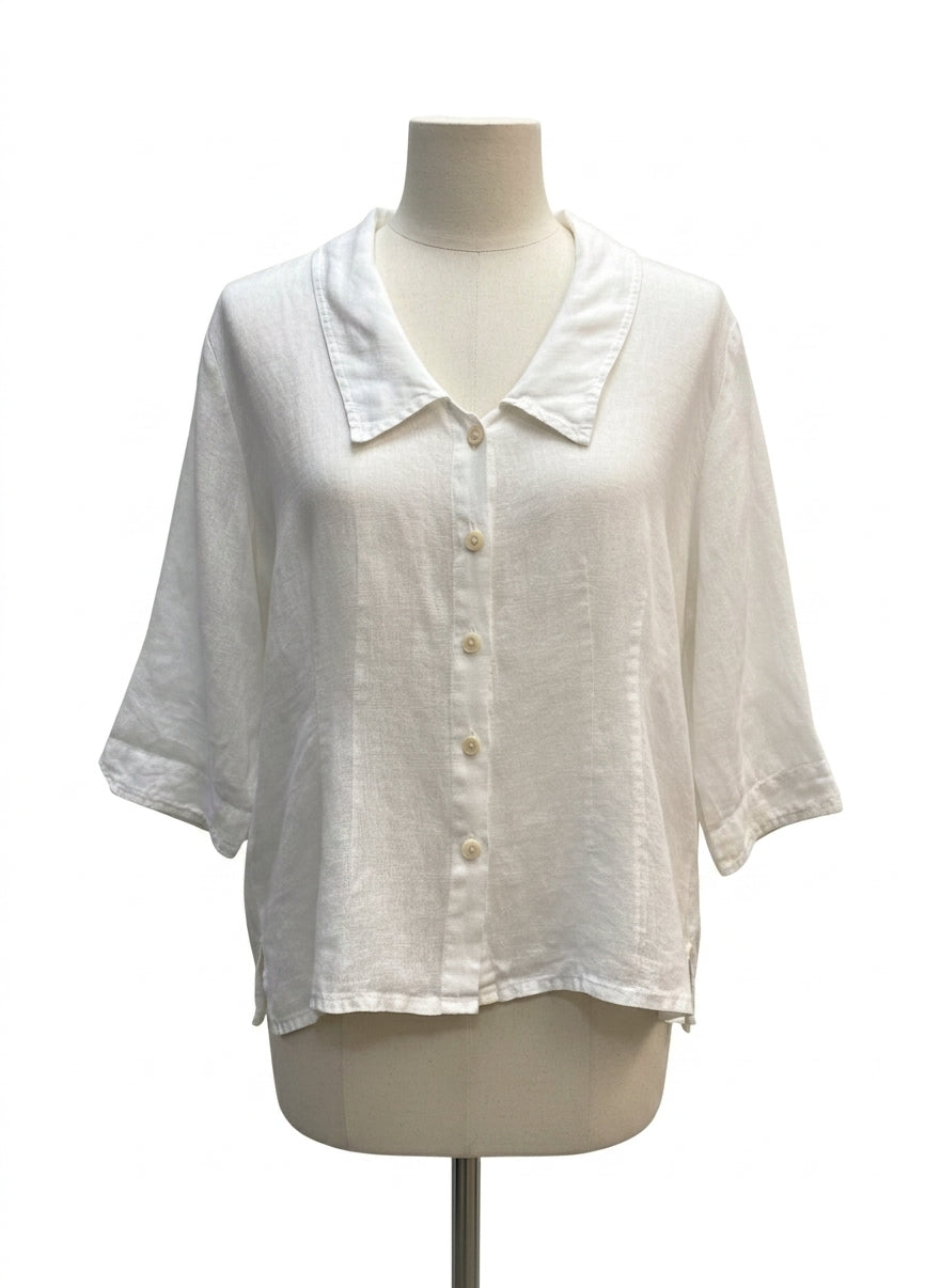 Flax · Shirt · Small · Cream