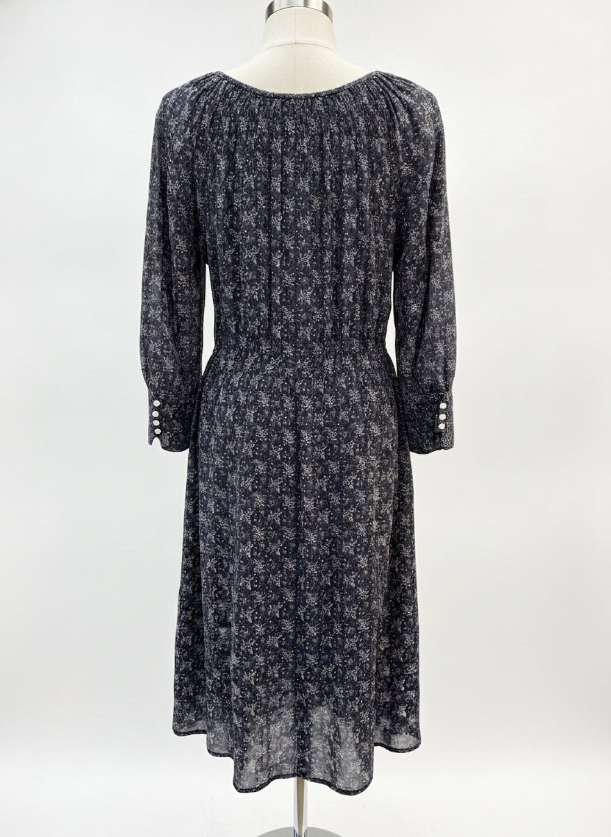 Rebecca Taylor · Dress · Large · Gray/White Floral Print