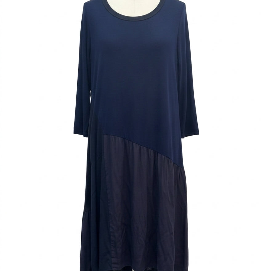 Sundance · Boho Chic Asymmetrical Dress · Large · Navy