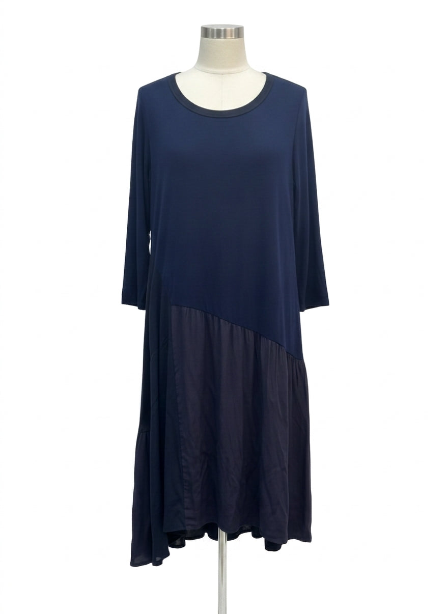 Sundance · Boho Chic Asymmetrical Dress · Large · Navy