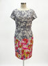 Talbots · ShortSleeve Dress · 6 · GrayPink Floral Print