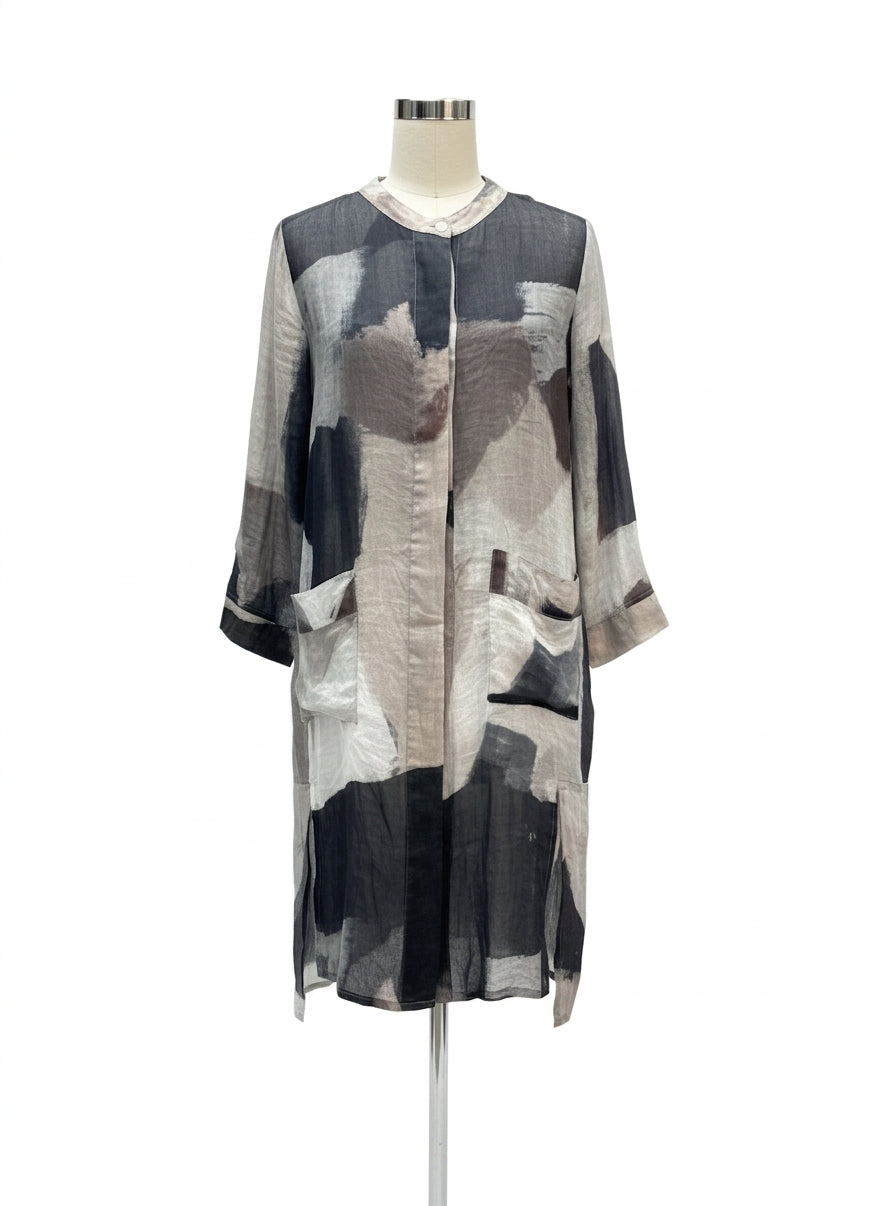 BananaBlue · Dress/Duster · Large · GrayMulti