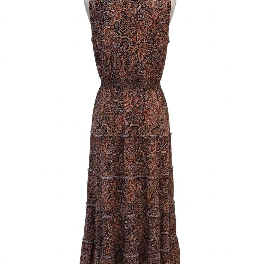 MSK · Sleeveless Dress · Medium · Navy Orange