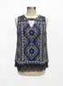INC · Medallion Print Sleeveless Top · 2X · BlueBlk