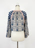 Free People · Cropped Top · Medium · Navy/White