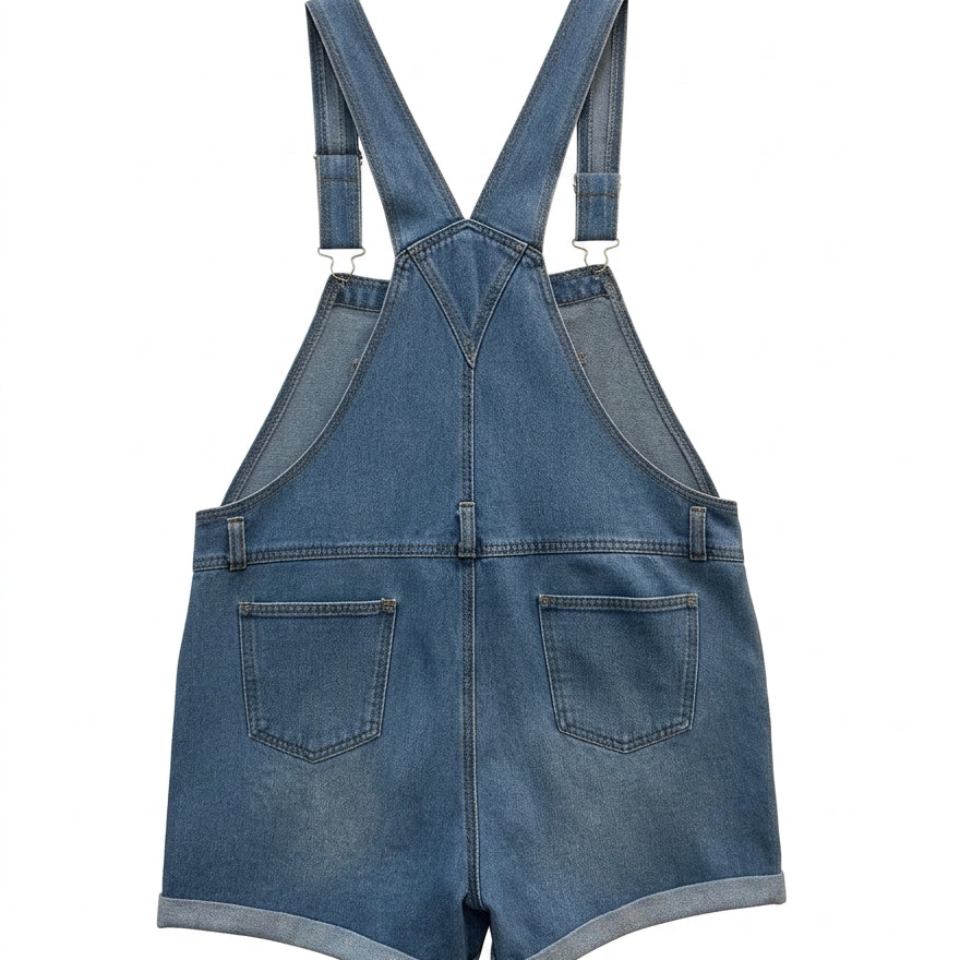 FashionOveralls · Shortie Overalls · Medium · Blue
