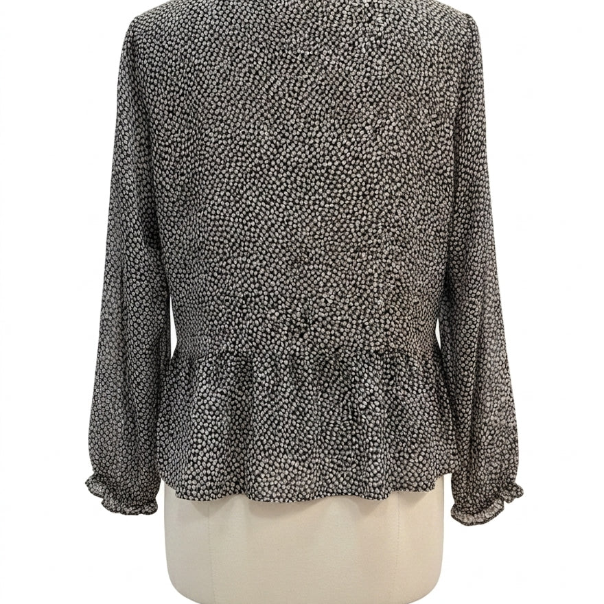 LOFT · Boho Chic Top · Large · Black/White Floral