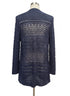 Garnet Hill · Open Drape Cardigan · Medium · Navy