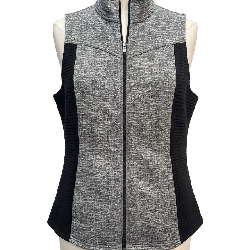 Tek Gear · Zip Up Vest · Large · GrayBlack