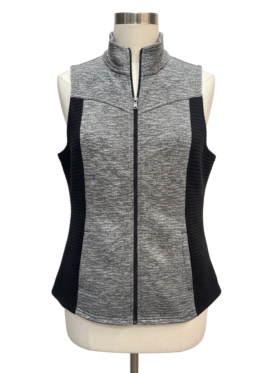 Tek Gear · Zip Up Vest · Large · GrayBlack