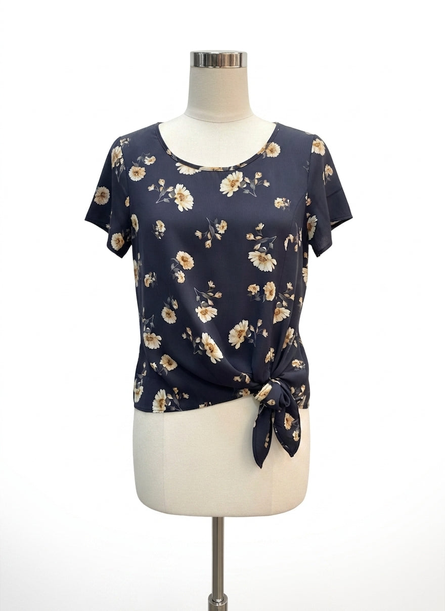 Les Amis · Knot detail · Medium · Black Floral