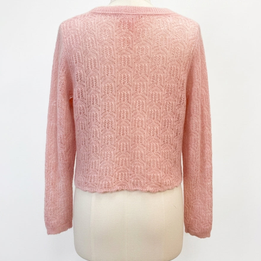 Sundance · Button Up Cardigan · Large · BalletPink