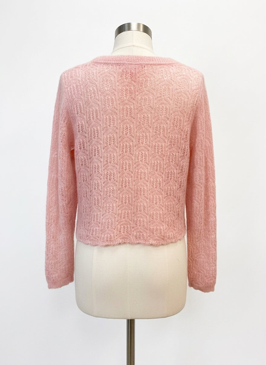 Sundance · Button Up Cardigan · Large · BalletPink