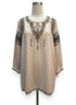 Sundance · 100% Rayon Longsleeve Tunic · Small · Beige