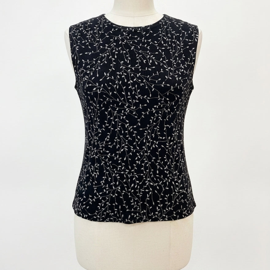 Ronni Nicole · Black Leaf Print · Medium · Black