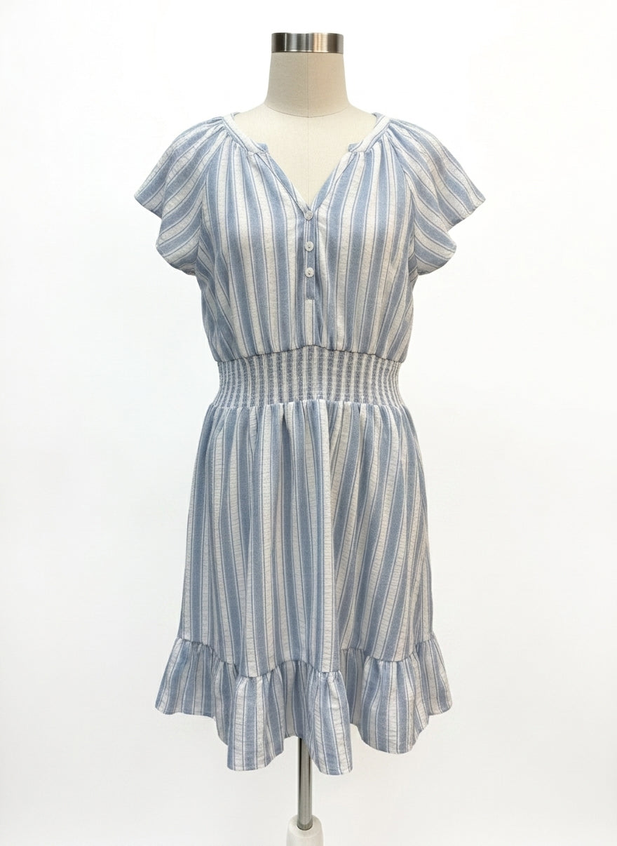 Maurices · Cap Sleeve Dress · XSmall · Blue/White