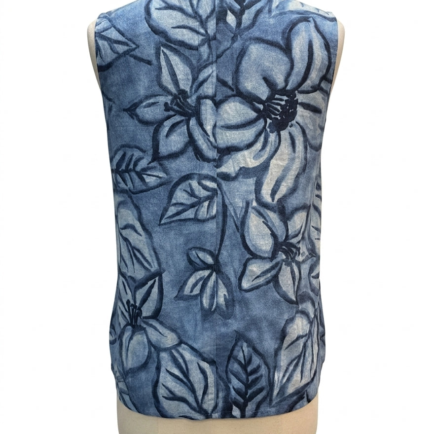 JonesNY · Linen Top · 2X · BlueNavy