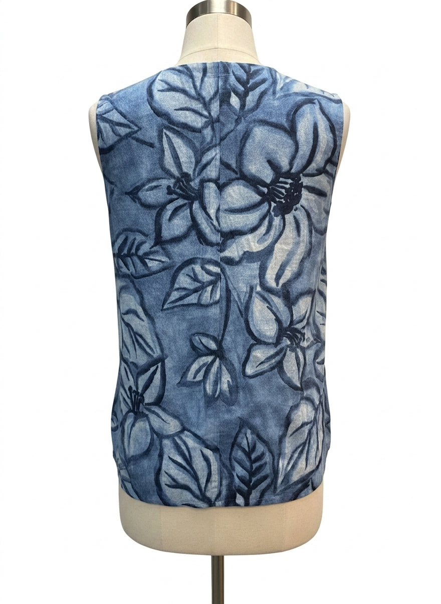 JonesNY · Linen Top · 2X · BlueNavy