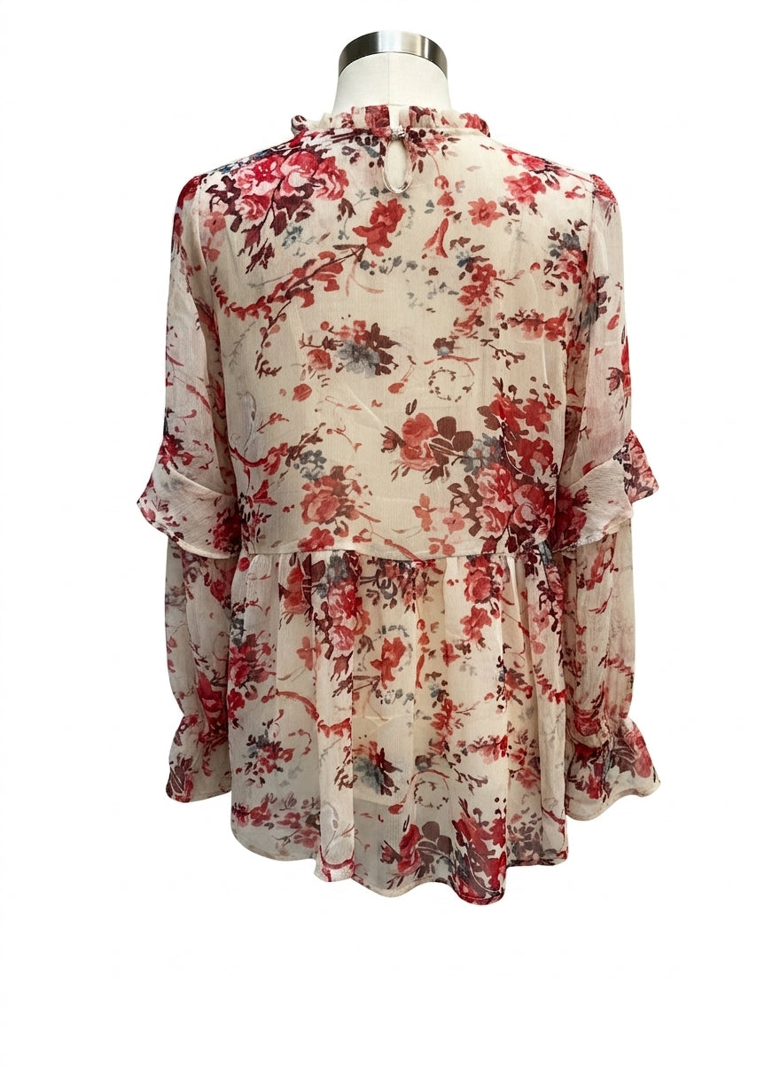Sundance · Boho Chic Top · Medium · BlushFloral