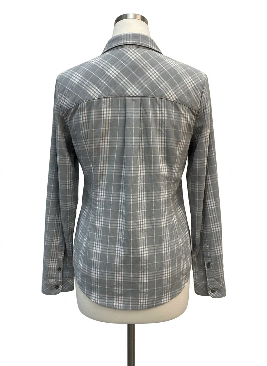 REI · Sahara Shirt w/RollTab Sleeve · 3X · GrayWhite