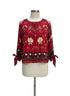 LOFT · LongSleeve Top · Large · RedCream Paisley