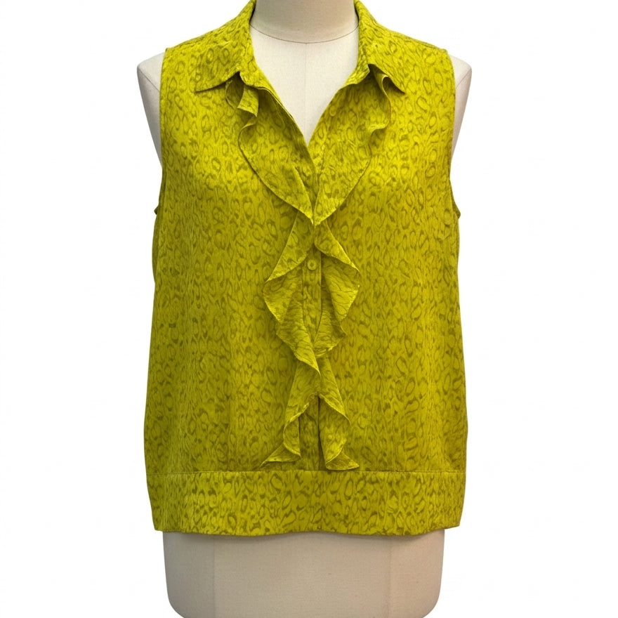 CAbi · Reign Ruffle · Small · Chartreuse