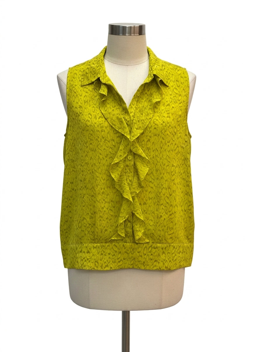 CAbi · Reign Ruffle · Small · Chartreuse