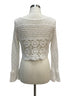 Blue Tassel · Crocheted/Knit Cardigan · S/M · Cream