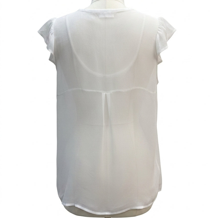 Anthropologie · Blue Tassel Pleated w/ Bow Detail & Camisole · Large · Cream