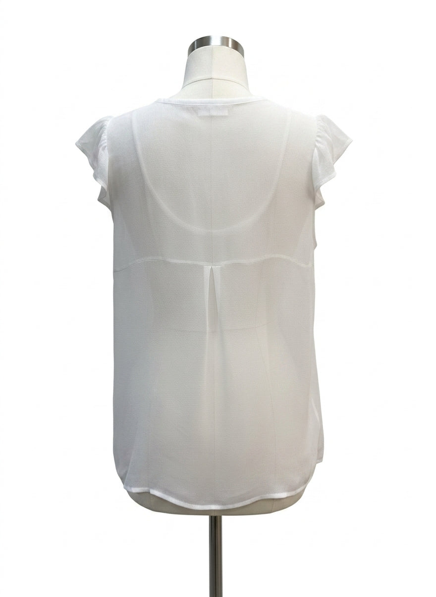 Anthropologie · Blue Tassel Pleated w/ Bow Detail & Camisole · Large · Cream