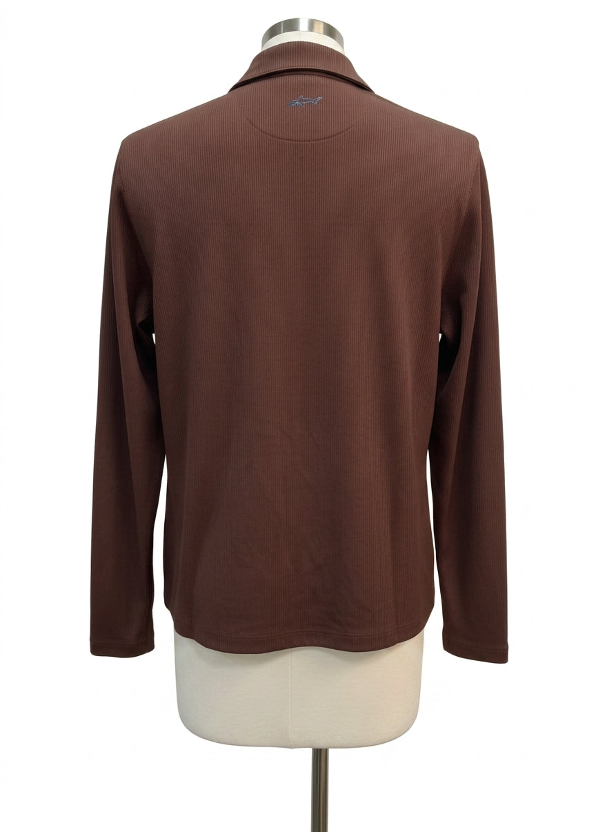 Greg Norman · 1/4 Zip Pullover · Medium · Brown