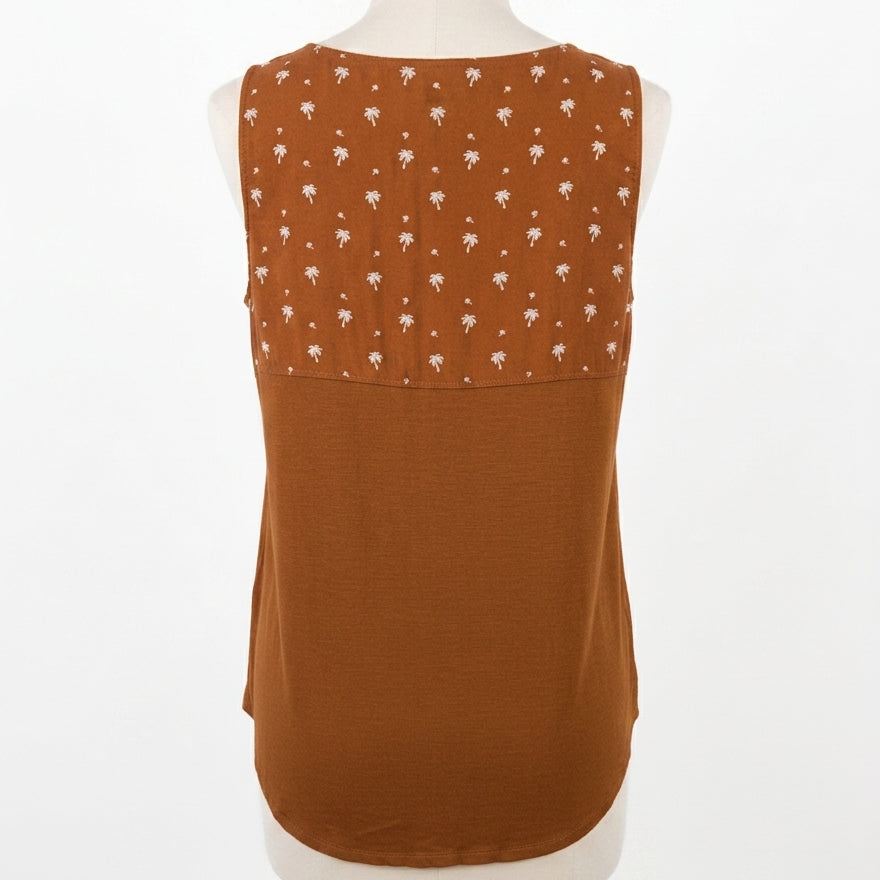 Dolan LeftCoast · Tank Top · Large · Cream/Brown