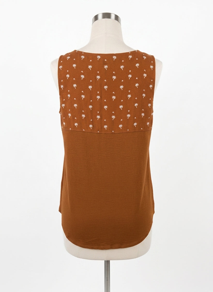 Dolan LeftCoast · Tank Top · Large · Cream/Brown