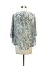 NY Collection · Flutter Sleeve Top · Large · Mint Floral