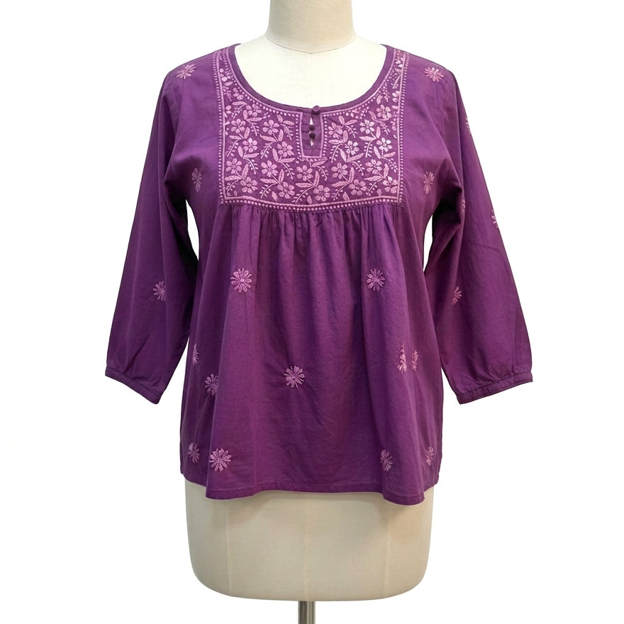 Ayurvastram · Boho Top · 2X · Purple