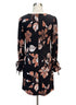 Nine West · Tie Sleeve Detail Longsleeve Dress · 8 · Black Floral